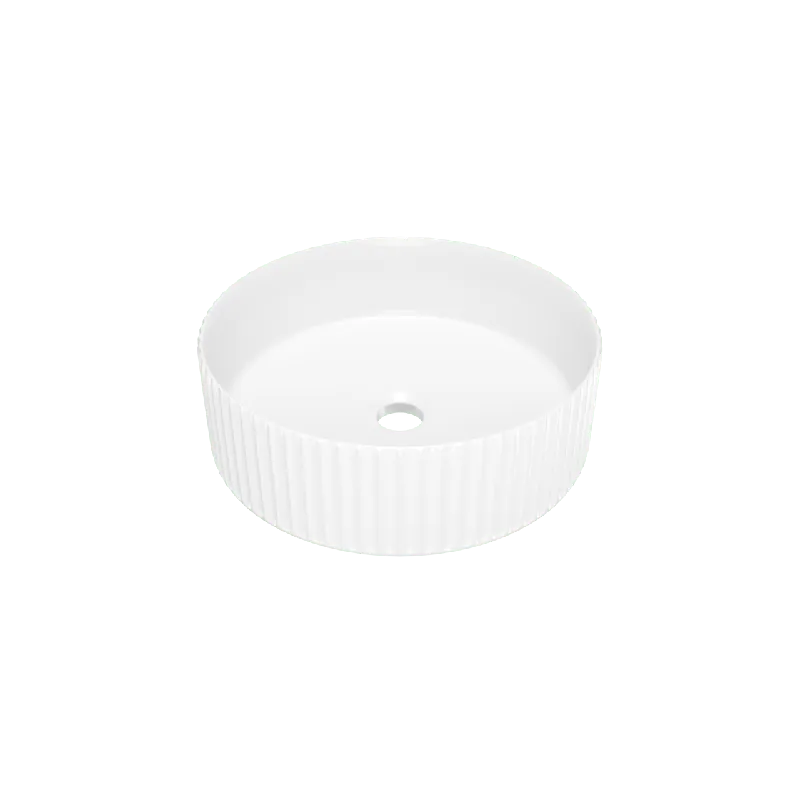 Luca Varess Verona vasque à poser porcelaine blanc mat rond Ø 36 cm