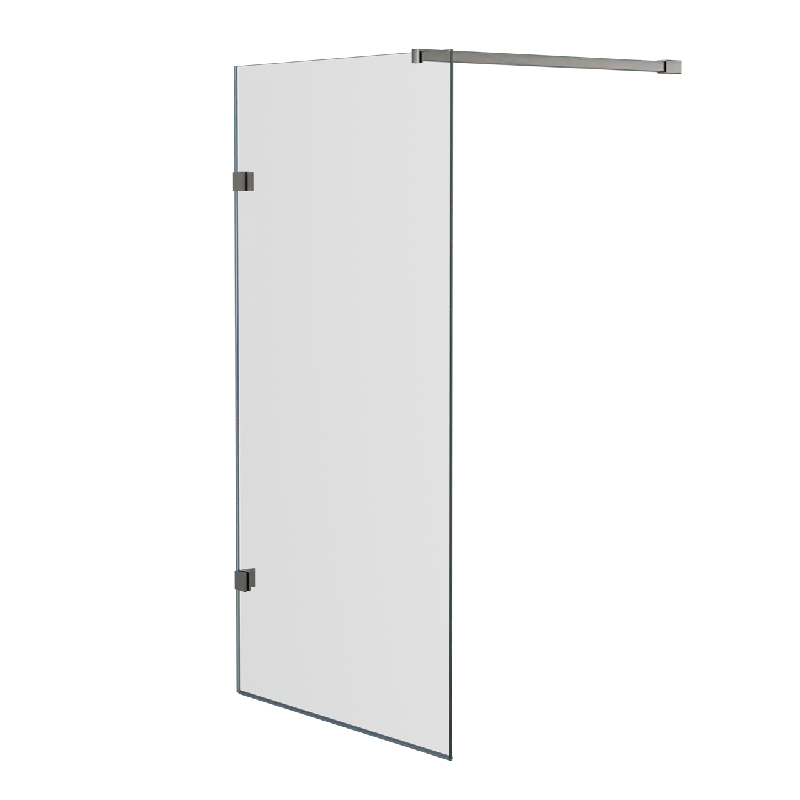 Luca Varess Solid pare-baignoire 95 cm verre transparent profil Coolmetal brossé