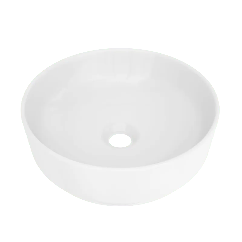 Luca Varess Perla vasque à poser porcelaine blanc brllant rond Ø 34 cm