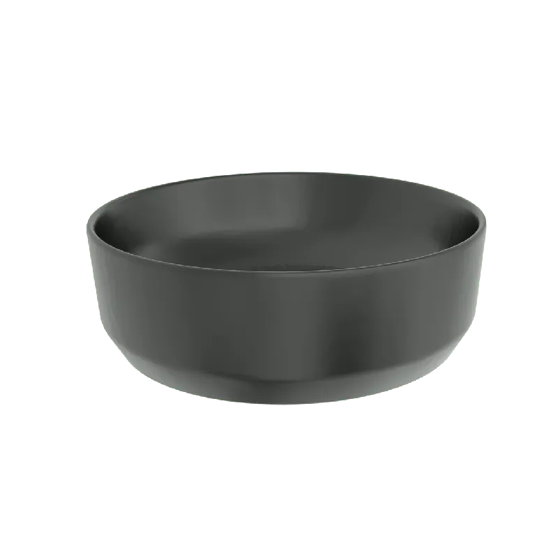 Luca Varess Perla vasque à poser porcelaine Noir Mat rond Ø 34 cm
