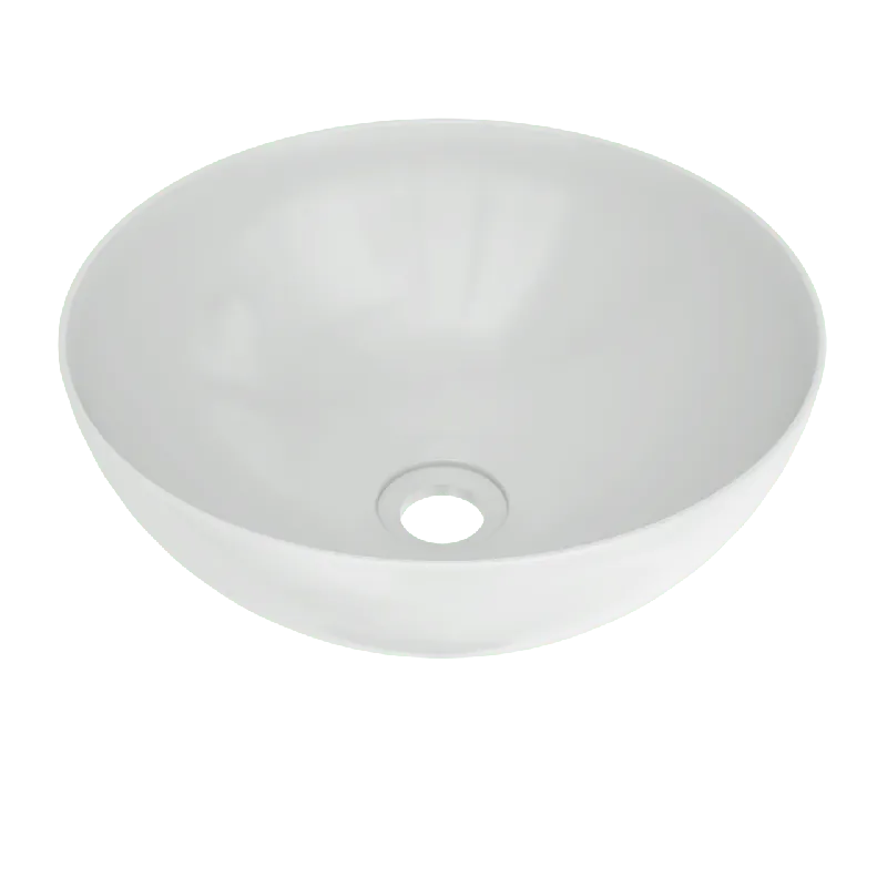 Luca Varess Supra vasque à poser porcelaine blanc brllant rond Ø 36 cm