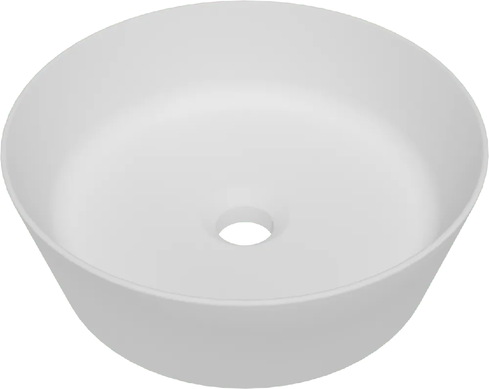 Storke Cona vasque à poser mat Solid Surface rond Ø 36 cm