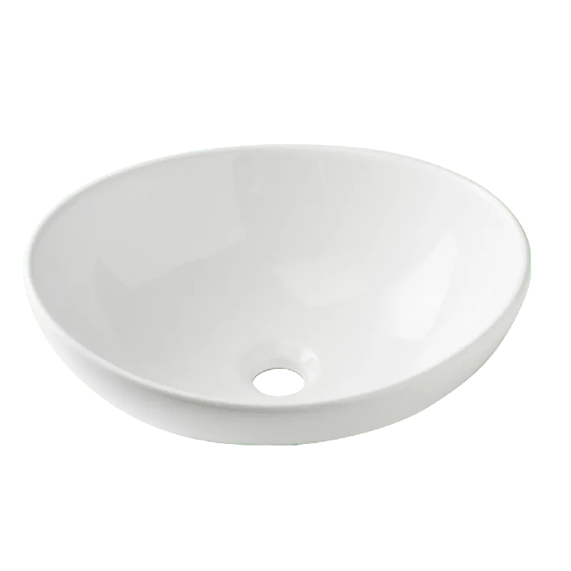 Luca Varess Denza vasque à poser porcelaine blanc brllant ovale 40,5 x 34 cm