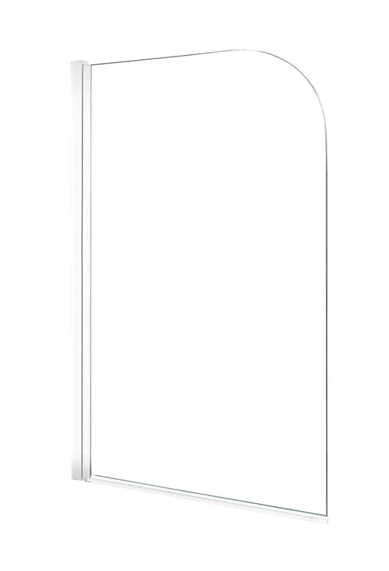 Linie Palma pare-baignoire simple 80 cm verre clair profil blanc mat