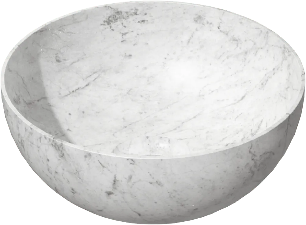 Balmani Bari XS vasque à poser marbre carrare rond Ø 22 cm
