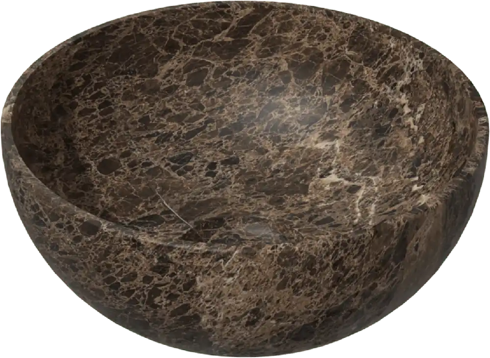 Balmani Bari XS vasque à poser marbre Dark Emperador rond Ø 22 cm