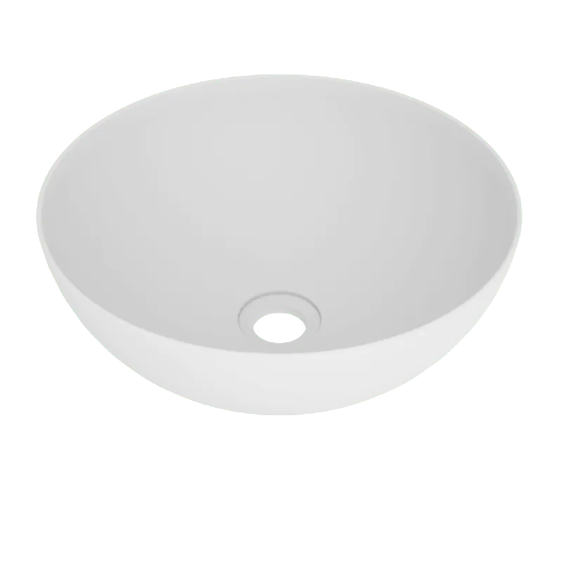 Luca Varess Supra vasque à poser porcelaine blanc mat rond Ø 36 cm