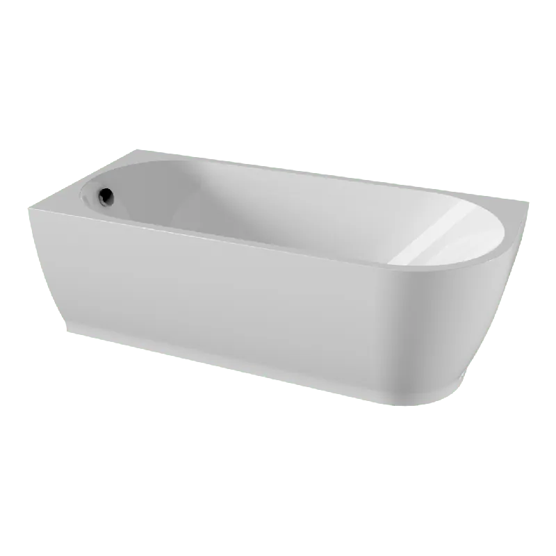 Linie Paulo baignoire d‘angle gauche simple 170 x 75 cm acrylique Blanc Brillant