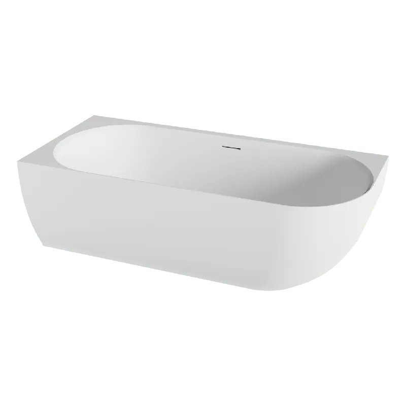 Balmani Forte baignoire d‘angle gauche double 175 x 78 cm Solid Surface blanc mat