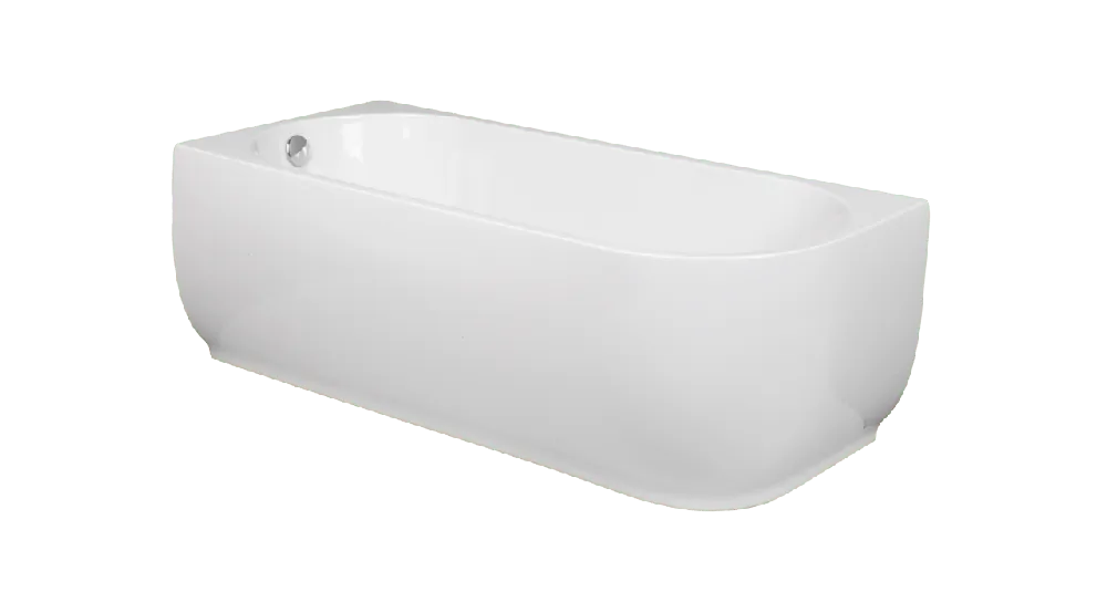 Linie Paulo baignoire d‘angle gauche simple 170 x 70 cm acrylique Blanc Brillant