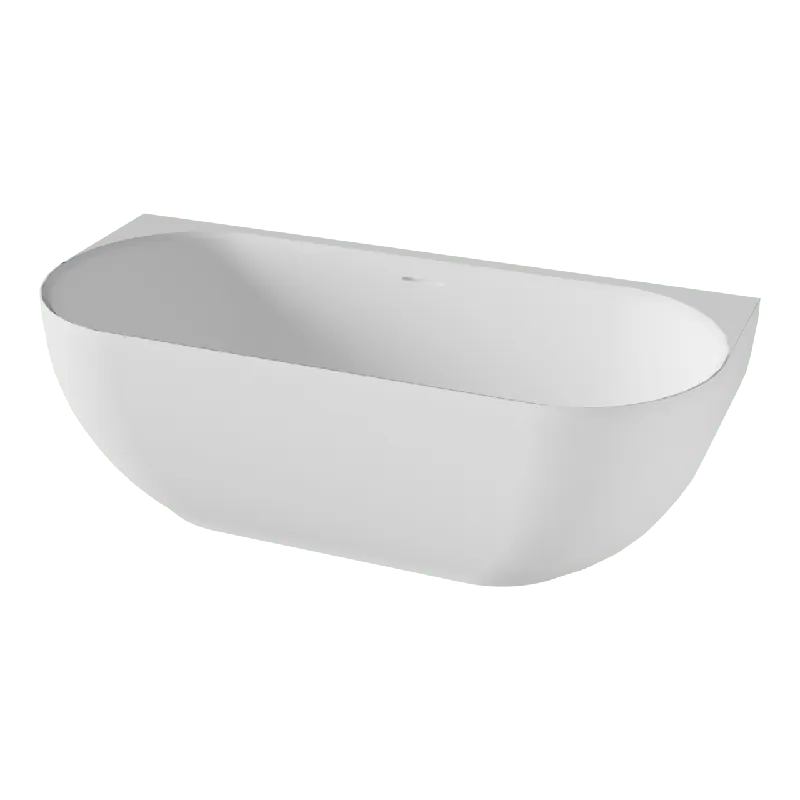 Balmani Forte baignoire semi-îlot 170 x 78 cm Solid Surface blanc mat