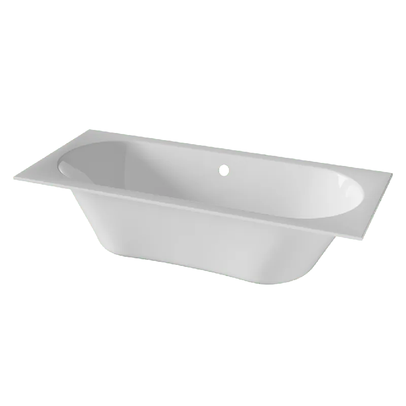 Luca Varess Snello baignoire encastrable double 180 x 80 cm acrylique blanc brillant
