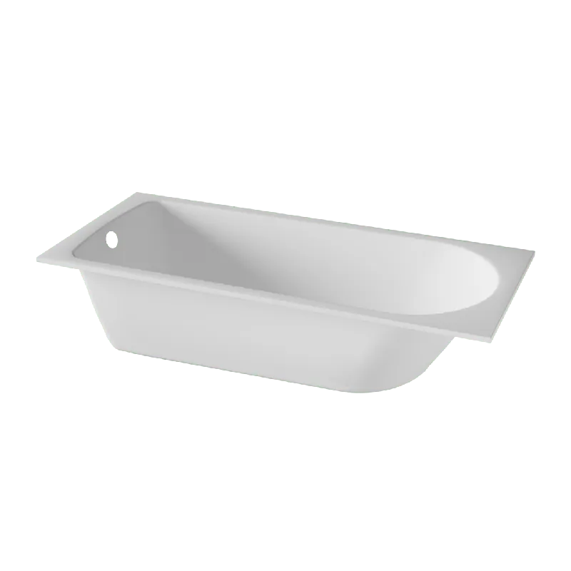 Luca Varess Snello baignoire encastrable simple 170 x 75 cm acrylique blanc mat