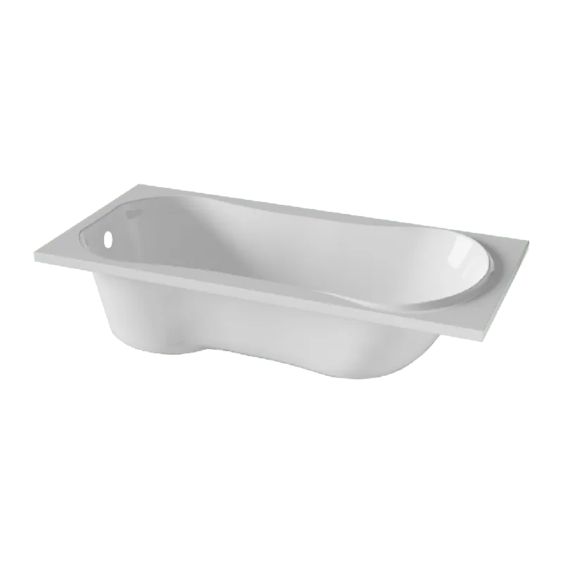 Luca Varess Trasime baignoire encastrable simple 170 x 80 cm acrylique Blanc Brillant