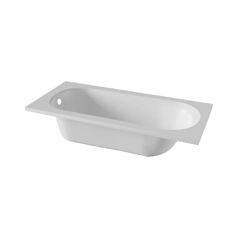 Linie Tessa baignoire encastrable simple 160 x 70 cm acrylique Blanc Brillant