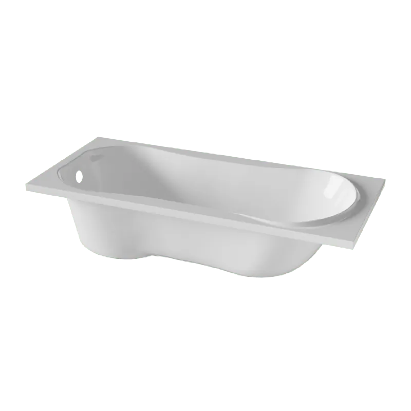 Luca Varess Trasime baignoire encastrable simple 170 x 75 cm acrylique Blanc Brillant
