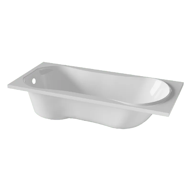 Luca Varess Trasime baignoire encastrable simple 180 x 80 cm acrylique Blanc Brillant