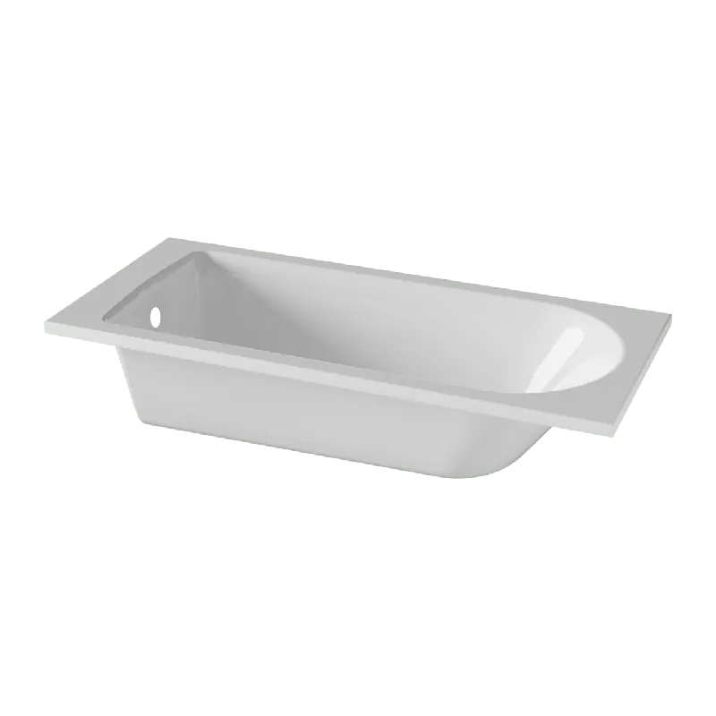Luca Varess Rosala baignoire encastrable simple 160 x 70 cm acrylique Blanc Brillant