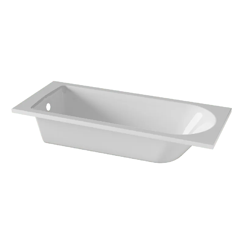 Luca Varess Rosala baignoire encastrable simple 170 x 70 cm acrylique Blanc Brillant