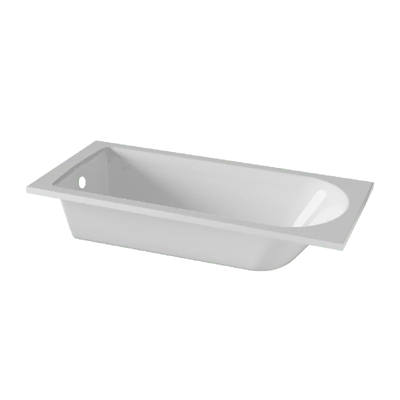 Luca Varess Rosala baignoire encastrable simple 170 x 75 cm acrylique Blanc Brillant