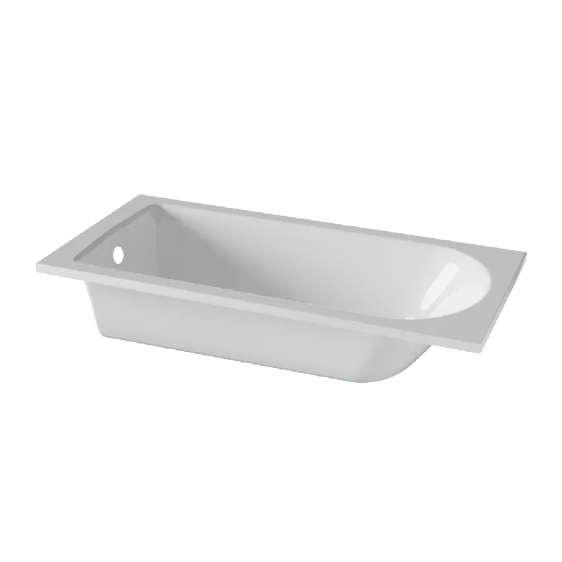 Luca Varess Rosala baignoire encastrable simple 170 x 80 cm acrylique Blanc Brillant