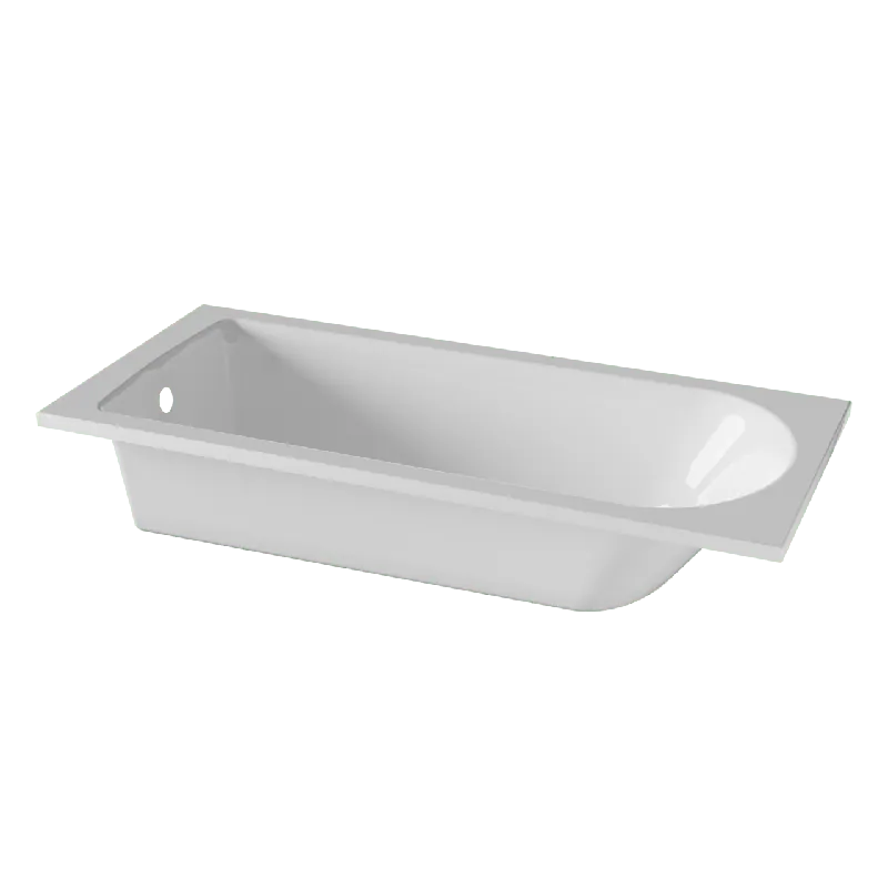 Luca Varess Rosala baignoire encastrable simple 180 x 80 cm acrylique Blanc Brillant