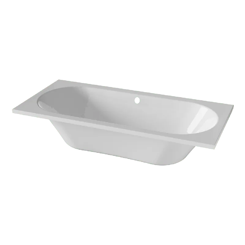 Luca Varess Rosala baignoire encastrable double 180 x 80 cm acrylique Blanc Brillant