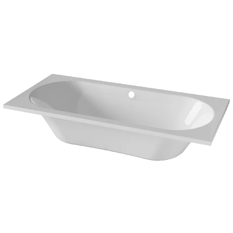 Luca Varess Rosala baignoire encastrable double 190 x 90 cm acrylique Blanc Brillant