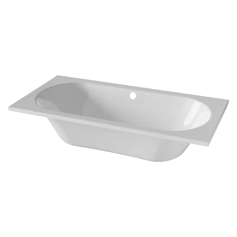 Luca Varess Rosala baignoire encastrable double 180 x 90 cm acrylique Blanc Brillant