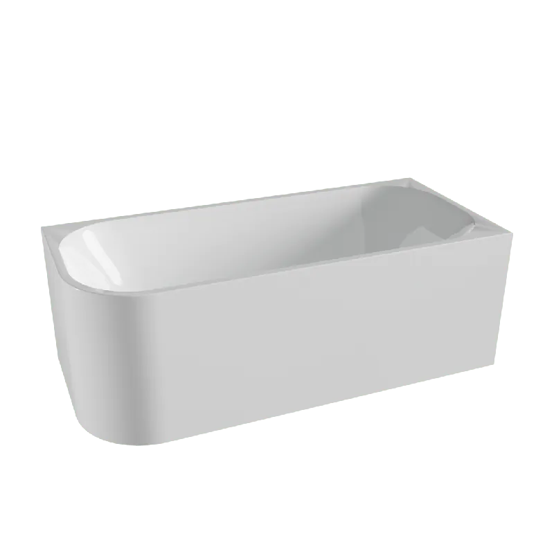 Luca Varess Mezzo baignoire d‘angle droite double 170 x 75 cm acrylique blanc brillant