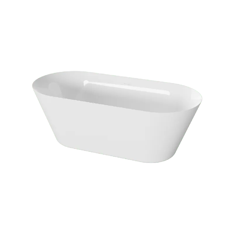 SanyOne Milan baignoire îlot ovale 170 x 78 cm acrylique Blanc Brillant