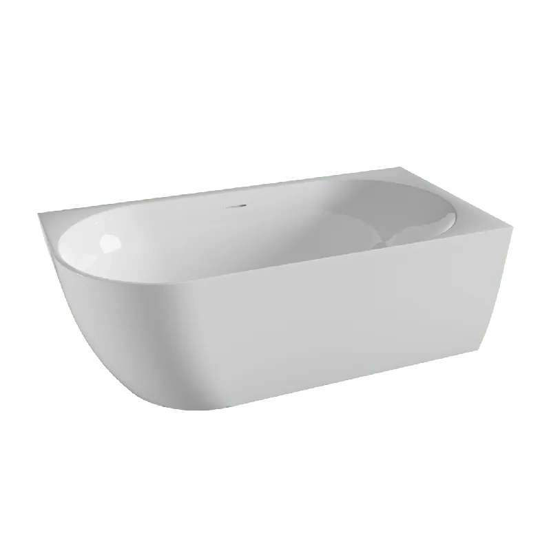 Luca Varess Otello baignoire d‘angle droite double 170 x 80 cm acrylique Blanc Brillant, bonde incluse