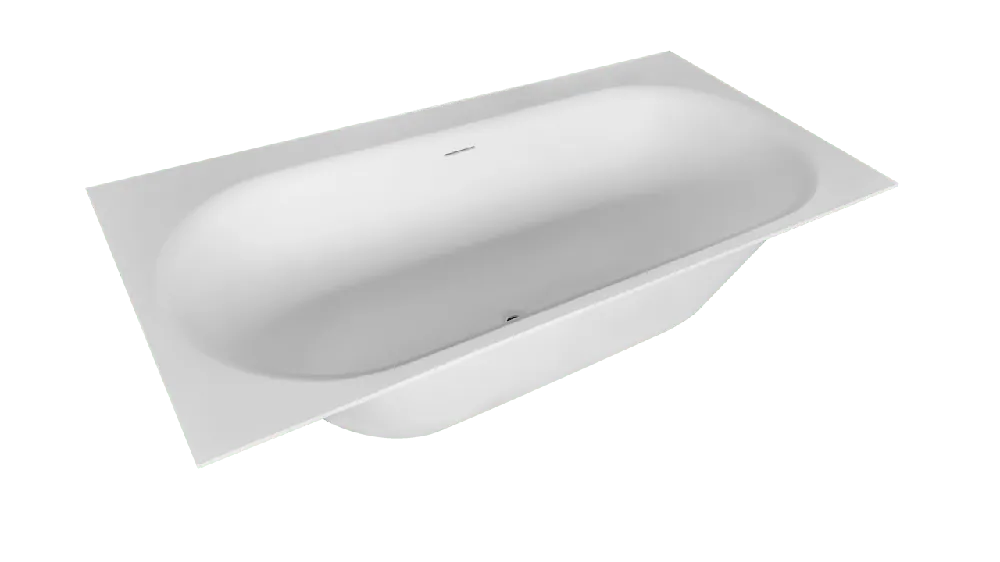 Balmani Rallanta Cresta baignoire encastrable double 180 x 90 cm Solid Surface blanc mat
