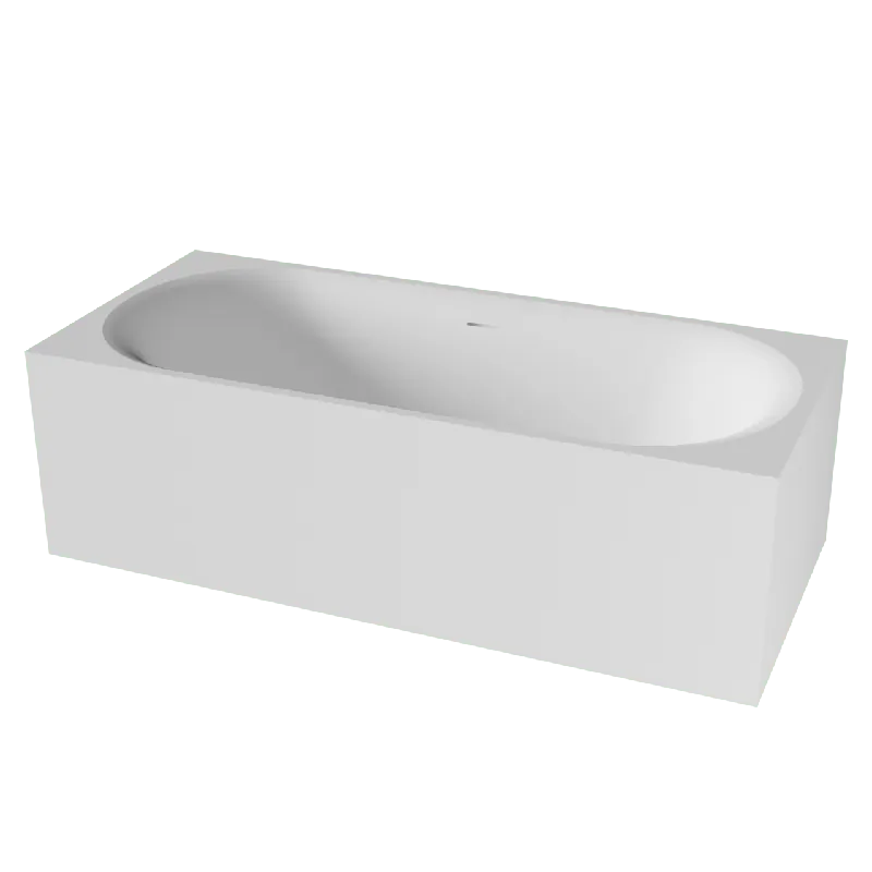 Balmani Rallanta baignoire îlot rectangulaire 180 x 80 cm Solid Surface blanc mat