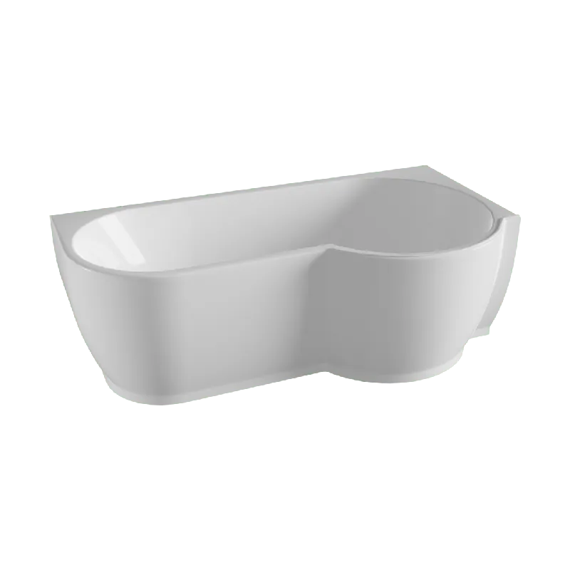 Linie Paulo baignoire d‘angle droite double 170 x 90 cm acrylique Blanc Brillant