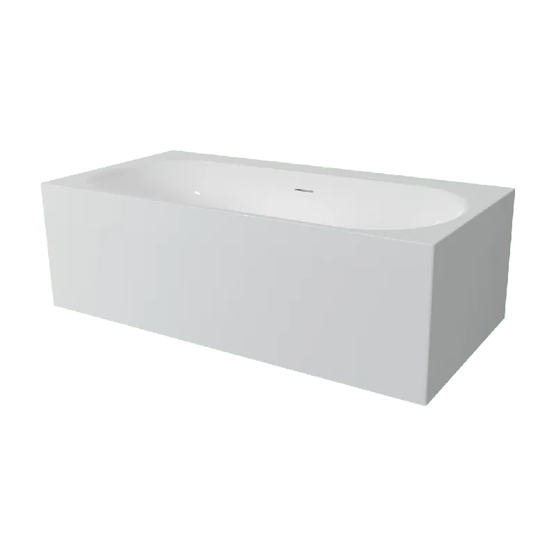 Luca Varess Siesta baignoire îlot rectangulaire 180 x 90 cm acrylique blanc brillant
