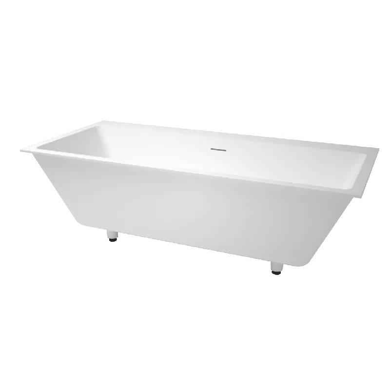 Balmani Kantiga baignoire encastrable double 180 x 80 cm Solid Surface blanc mat