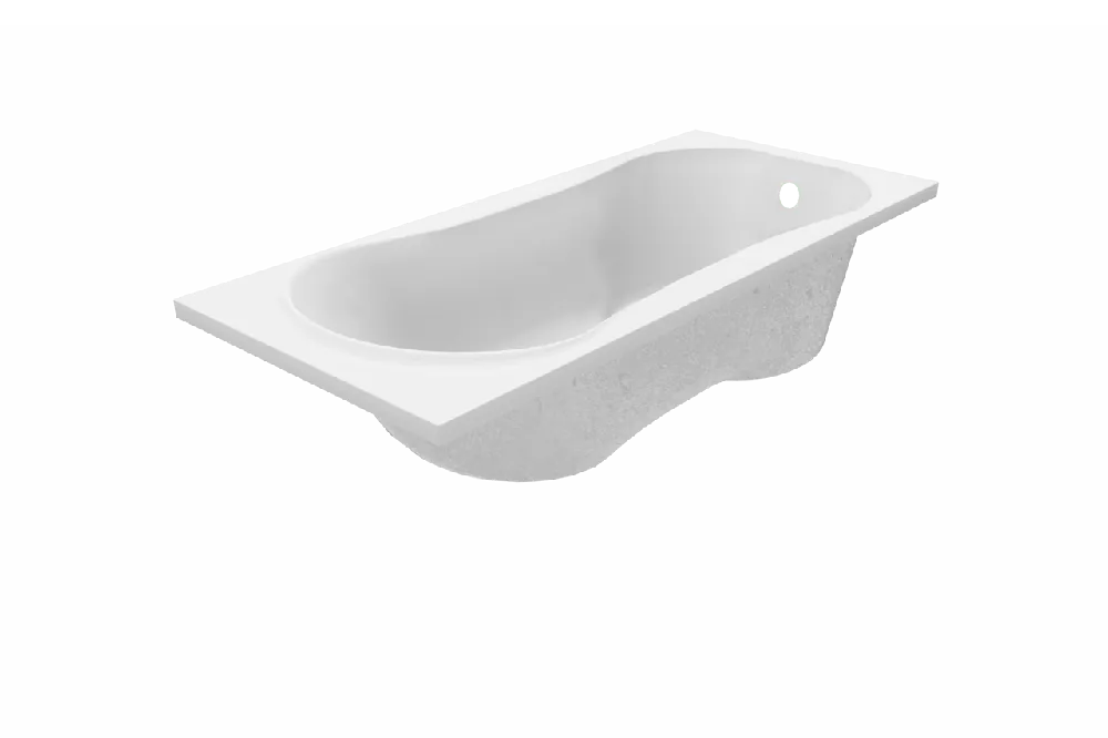 Luca Varess Trasime baignoire encastrable simple 170 x 75 cm acrylique blanc mat