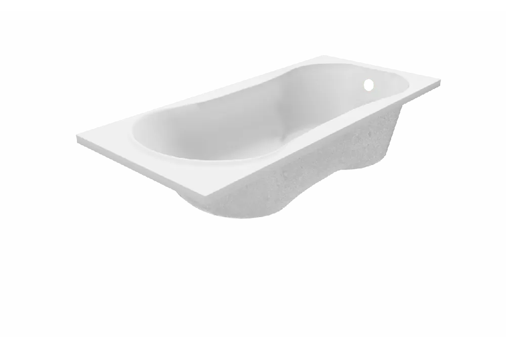 Luca Varess Trasime baignoire encastrable simple 180 x 80 cm acrylique blanc mat