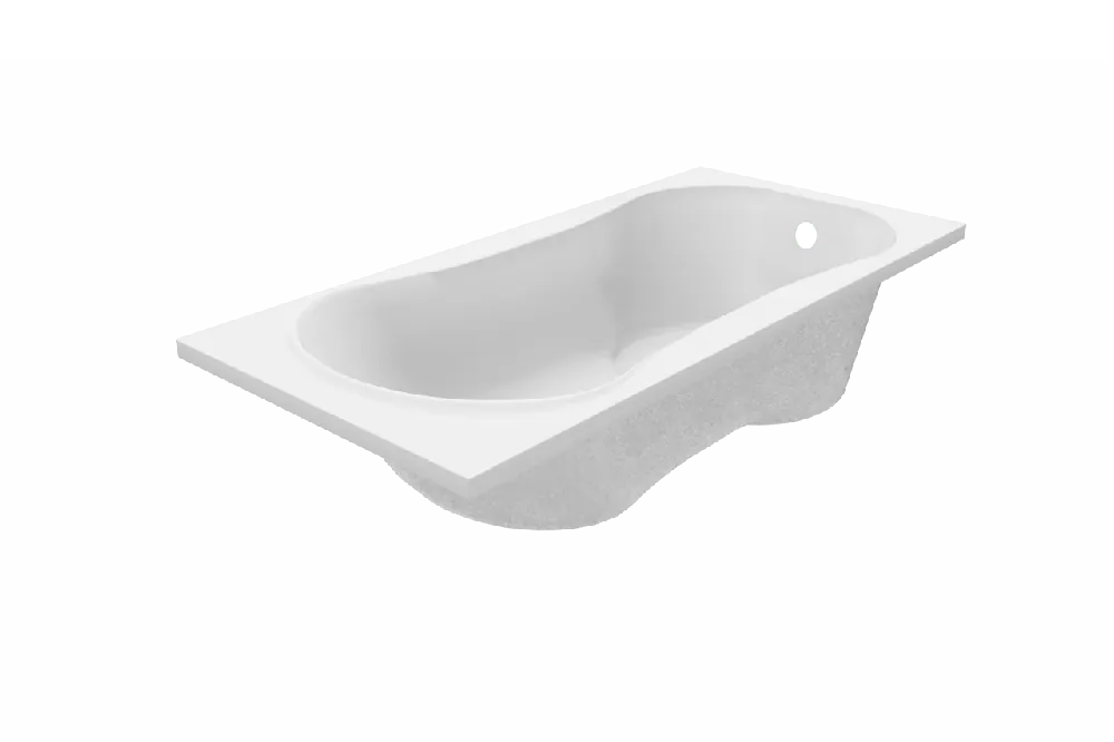 Luca Varess Trasime baignoire encastrable simple 170 x 80 cm acrylique blanc mat