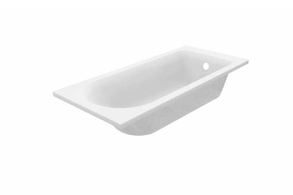 Luca Varess Rosala baignoire encastrable simple 160 x 70 cm acrylique blanc mat