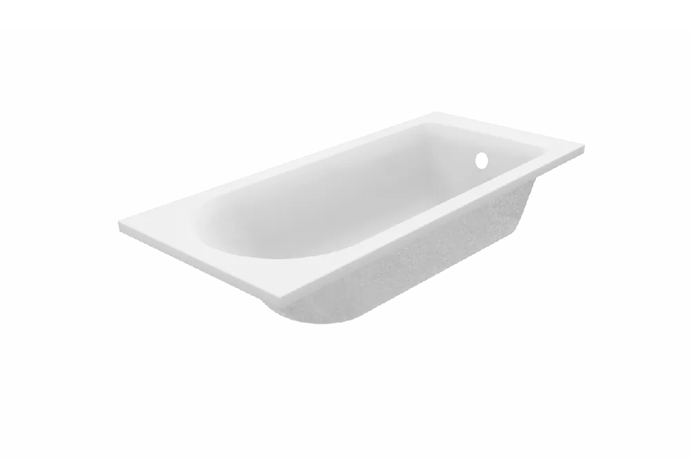 Luca Varess Rosala baignoire encastrable simple 170 x 70 cm acrylique blanc mat