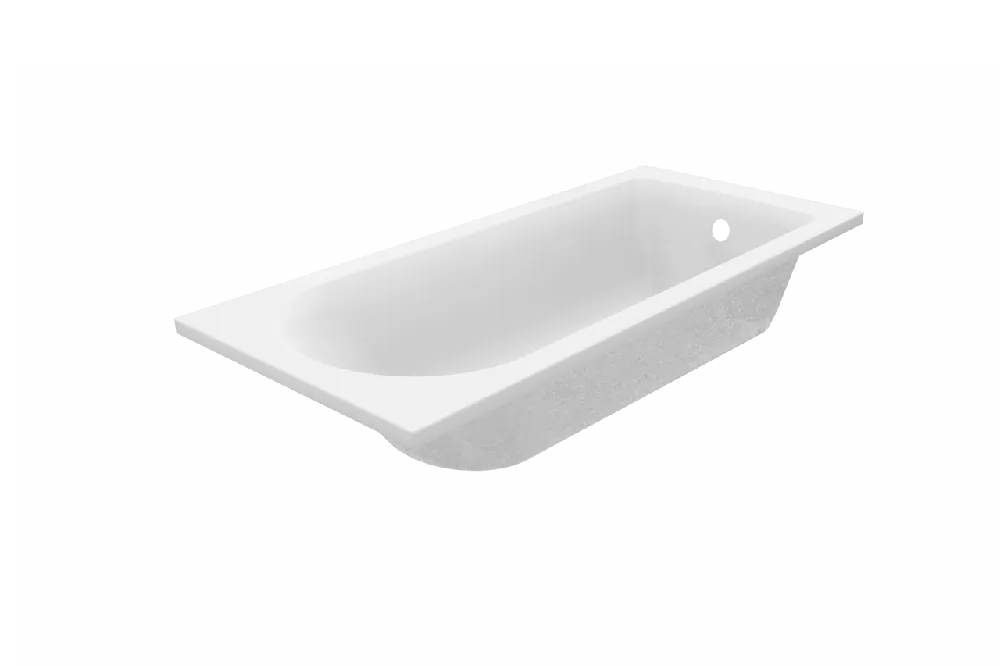 Luca Varess Rosala baignoire encastrable simple 170 x 75 cm acrylique blanc mat