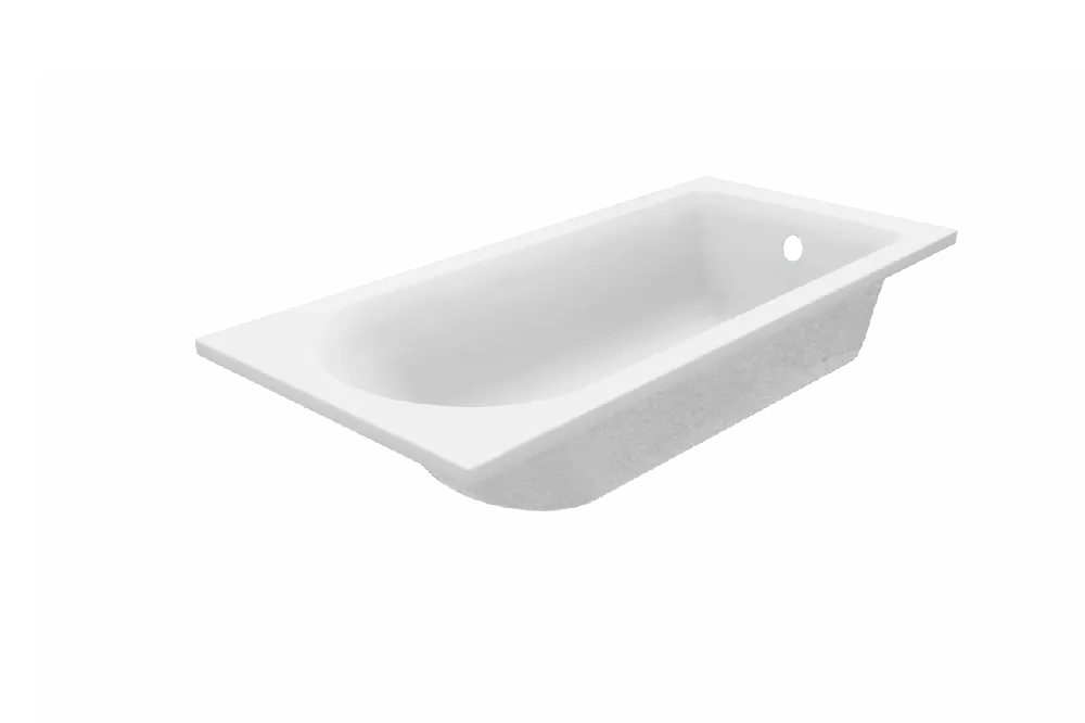 Luca Varess Rosala baignoire encastrable simple 170 x 80 cm acrylique blanc mat