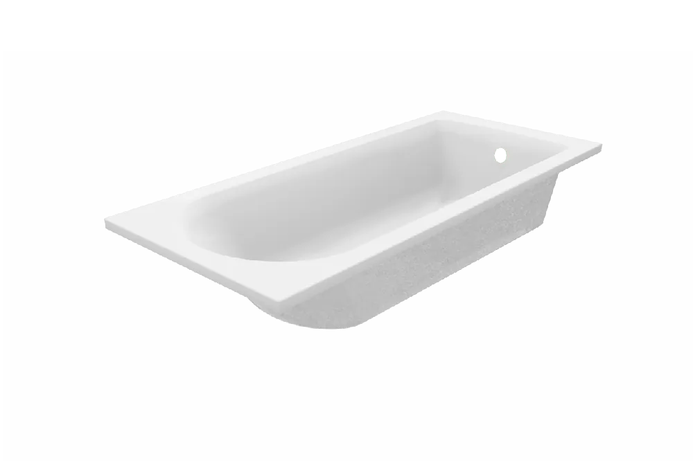 Luca Varess Rosala baignoire encastrable simple 180 x 80 cm acrylique blanc mat