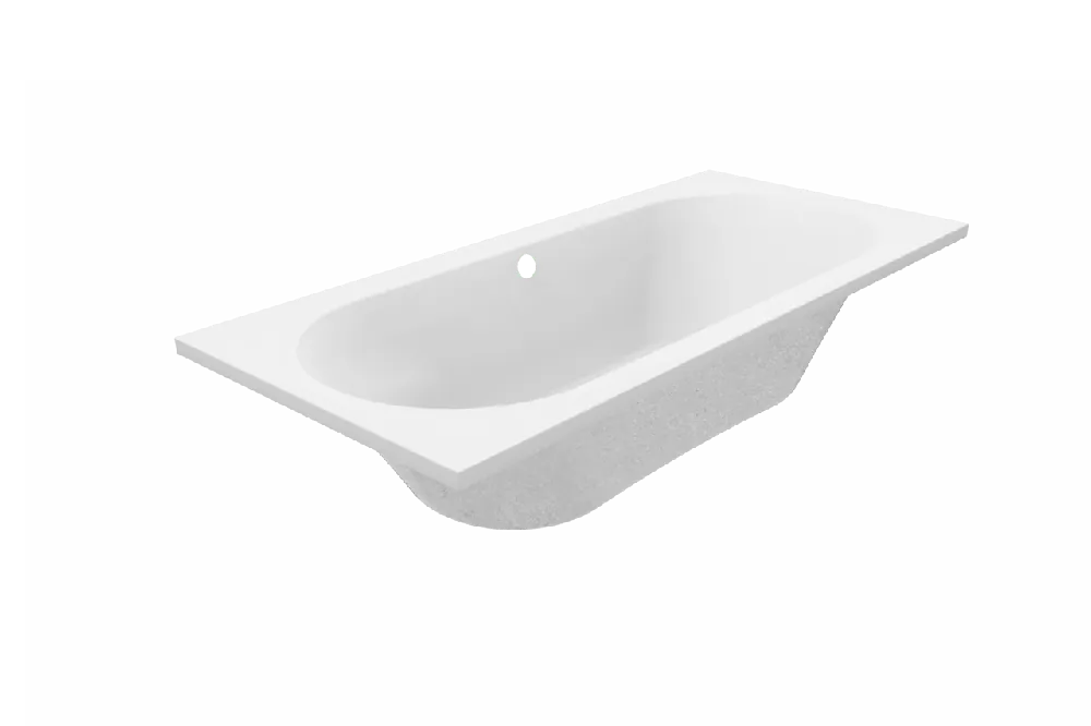 Luca Varess Rosala baignoire encastrable double 180 x 80 cm acrylique blanc mat