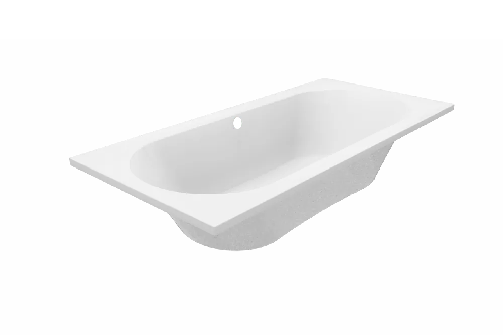 Luca Varess Rosala baignoire encastrable double 190 x 90 cm acrylique blanc mat