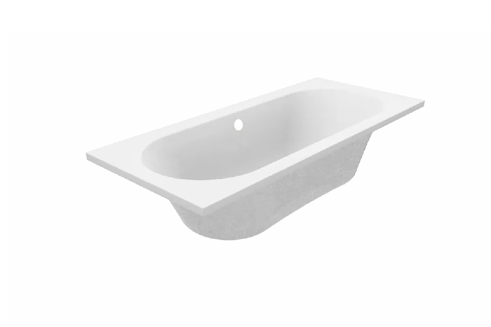 Luca Varess Rosala baignoire encastrable double 170 x 75 cm acrylique blanc mat
