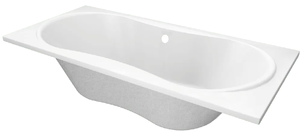Luca Varess Trasime baignoire encastrable double 190 x 90 cm acrylique blanc mat