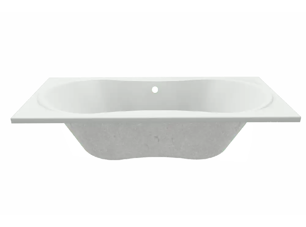 Luca Varess Trasime baignoire encastrable double 180 x 80 cm acrylique blanc mat